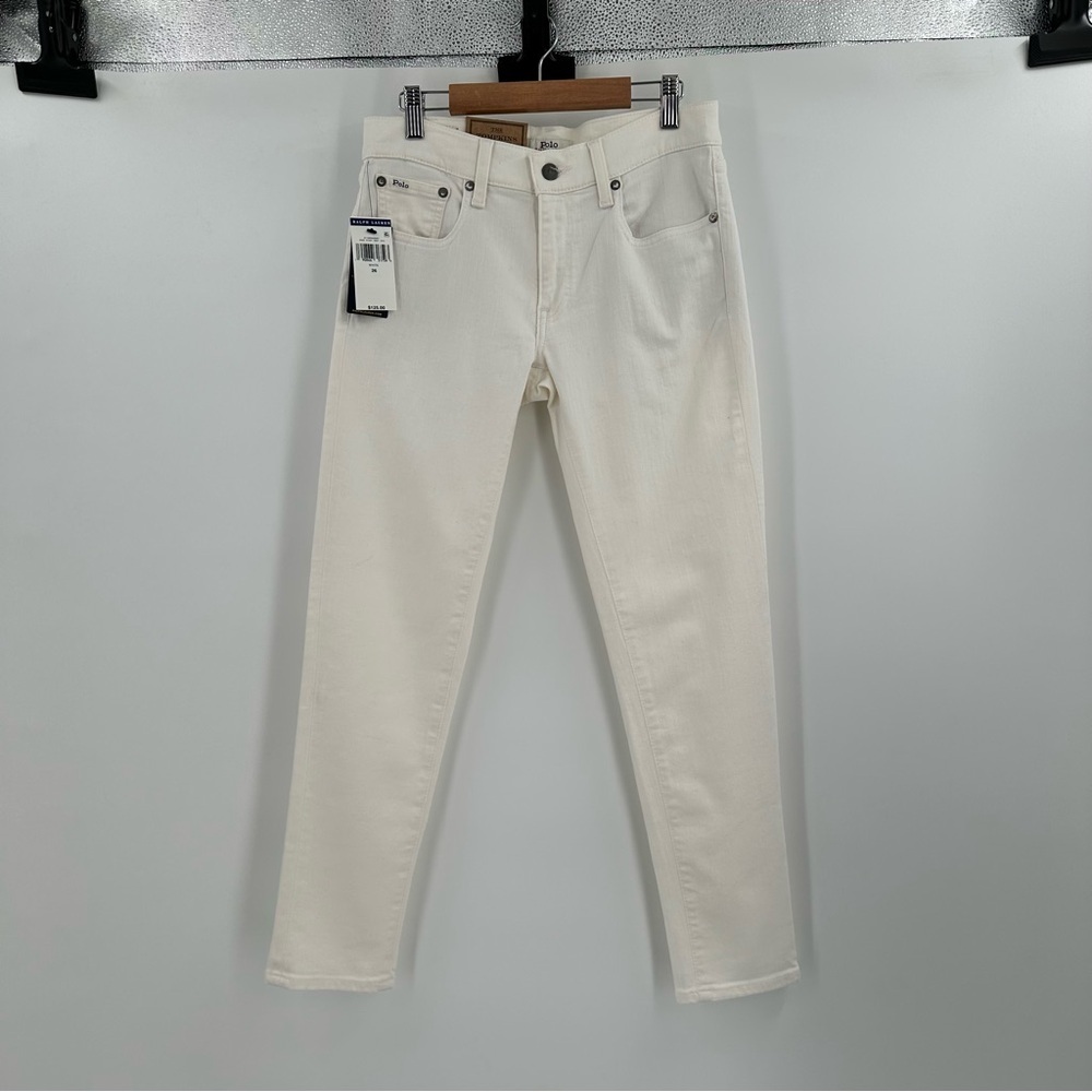 Ralph Lauren NWT The Tompkins Skinny Crop White Jeans Size 26